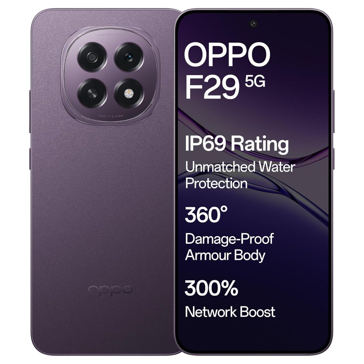 Oppo F29 5G (8GB RAM, 128GB Storage) Solid Purple