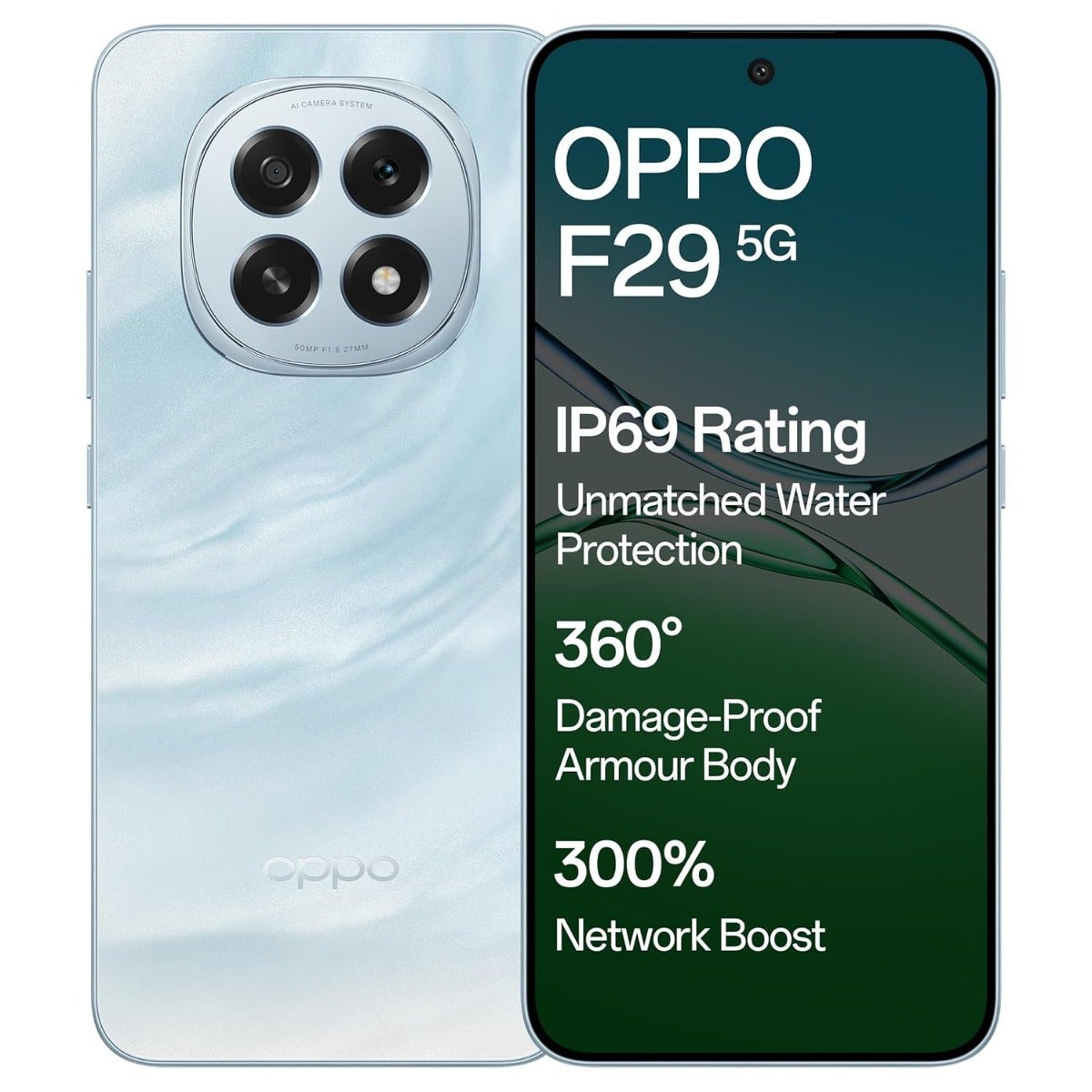 Oppo F29 5G (8GB RAM, 256GB Storage) Glacier Blue