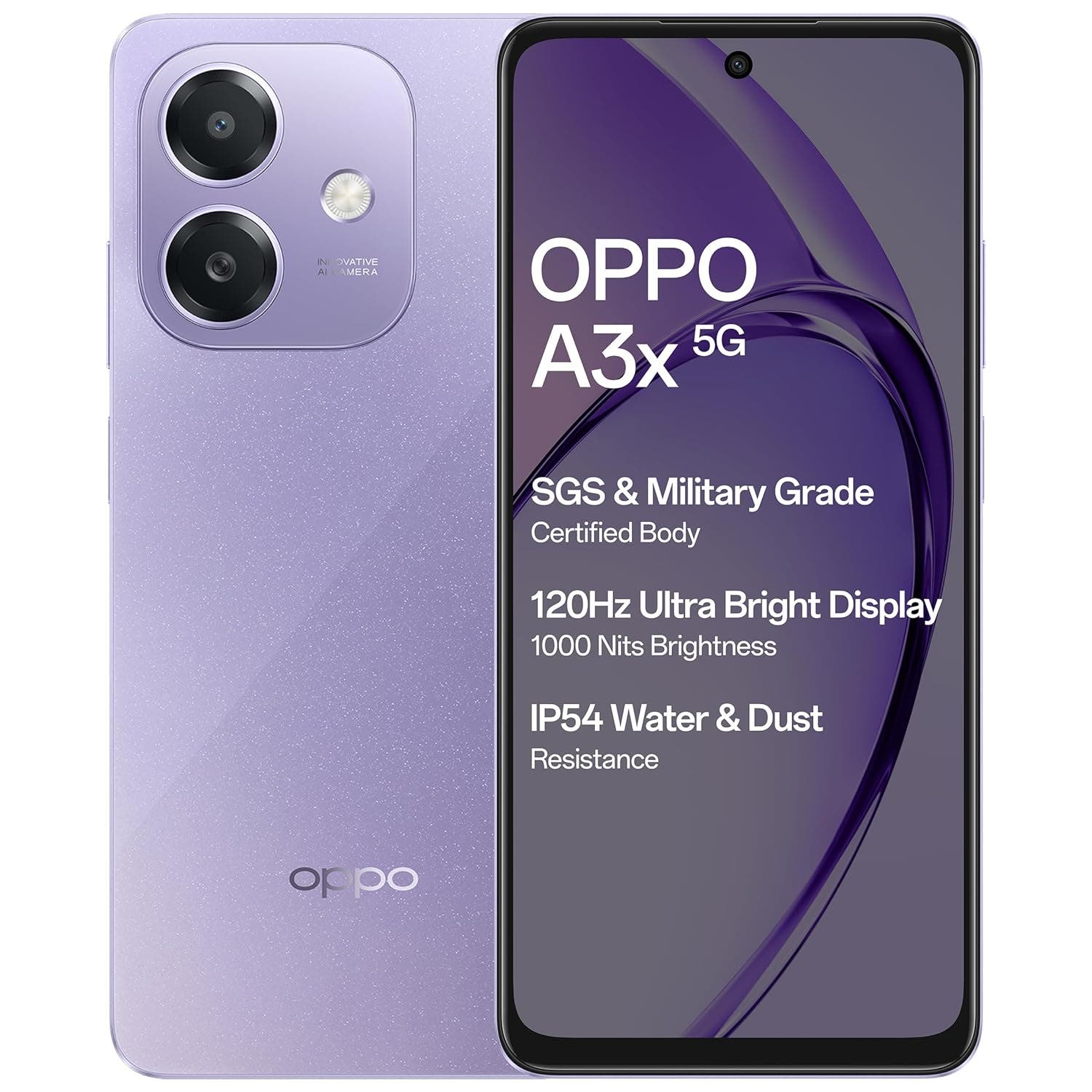 Oppo A Series A3x 5G Dual Sim Smartphone (4GB RAM, 128GB Storage