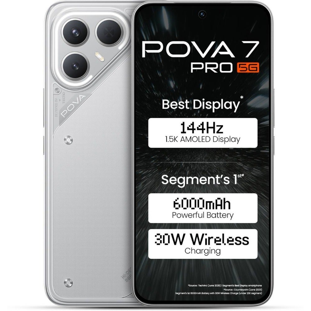 Tecno Pova 7 Pro 5G (8GB RAM/256GB Storage) Dynamic Grey